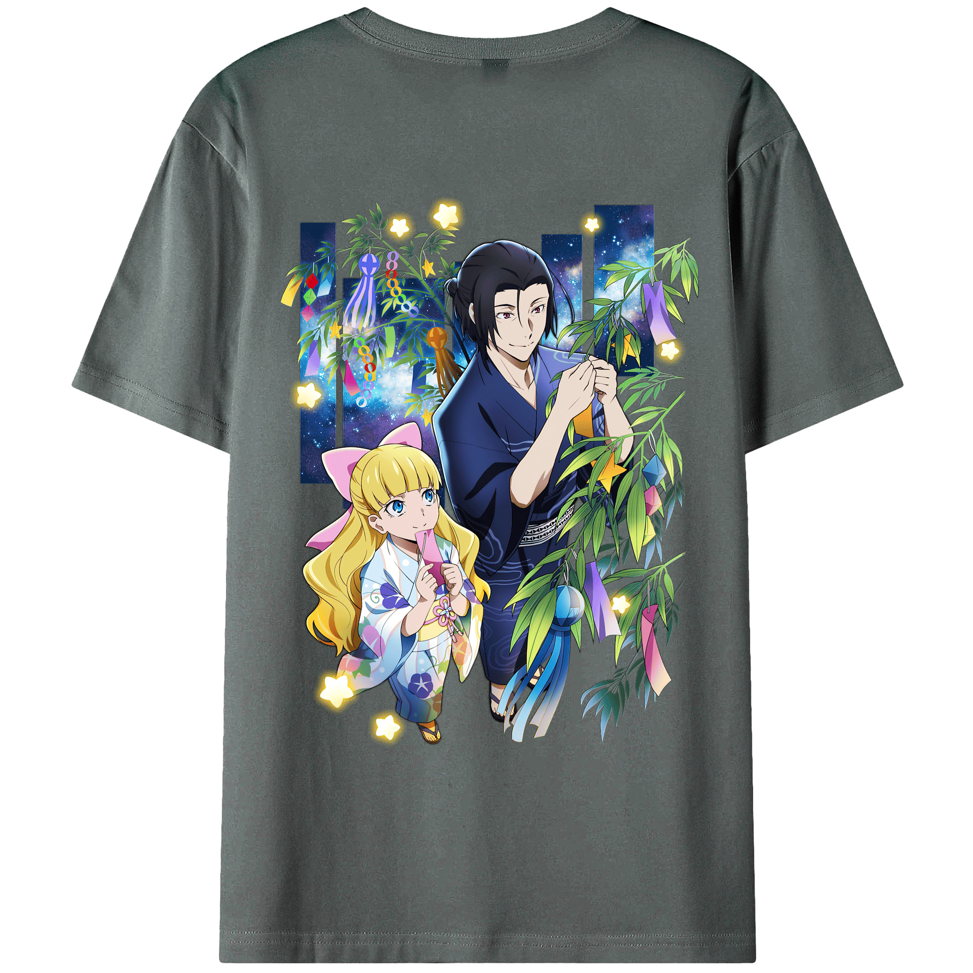 （画像用） 文豪ストレイドッグス Bungo Stray Dogs 綿100％ メンズ半袖Tシャツ（バックプリント） 通気性